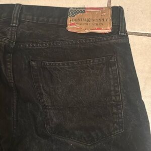 SOLD Ralph Lauren Denim&Supply black denim jeans 36x32 straight 38x32